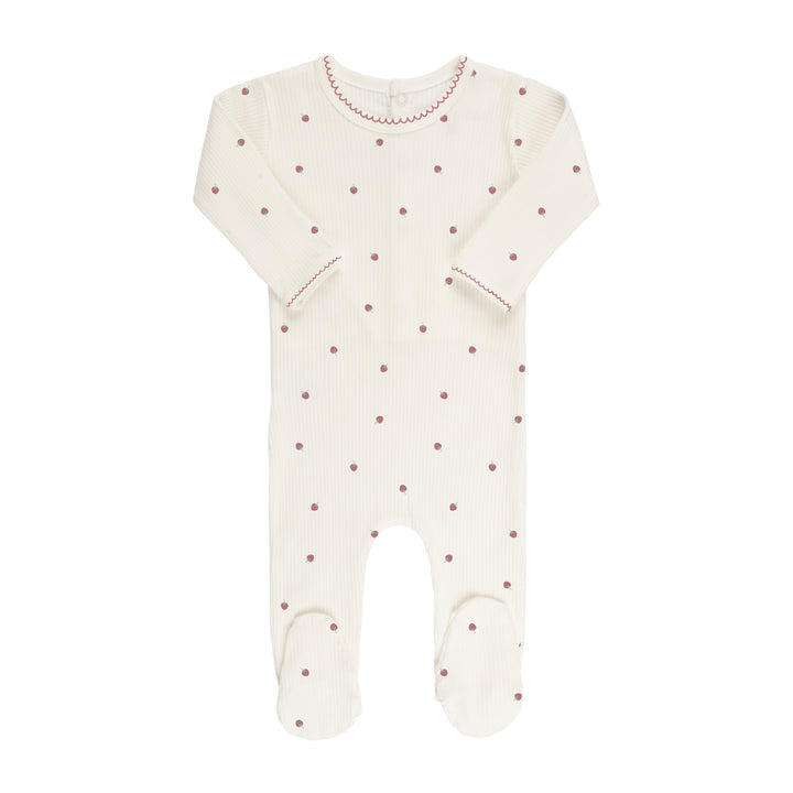 Ribbed Strawberry Footie