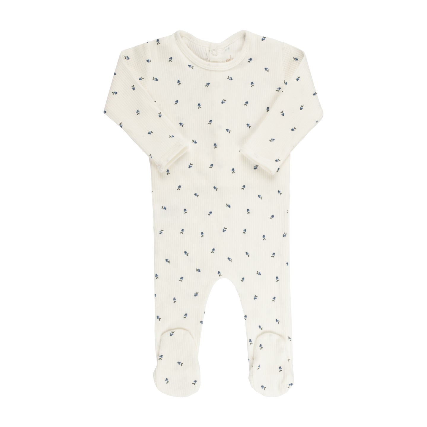 Blue/Ivory Berry Footie