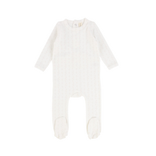 White Heart Pointelle Print Layette Set