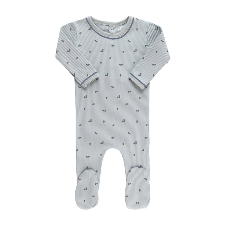 Blueberry Ribbed Footie