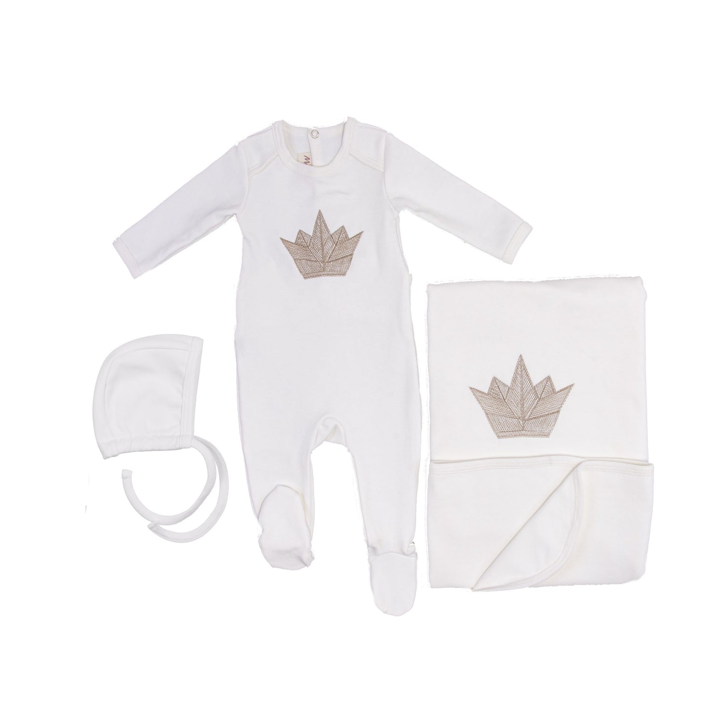 Ivory Crested Royale Layette Set