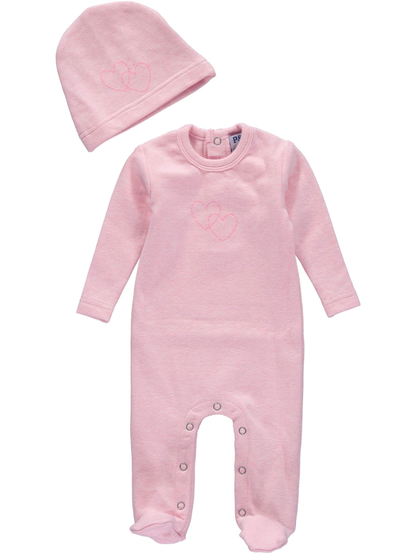 Pink Heart Layette Set