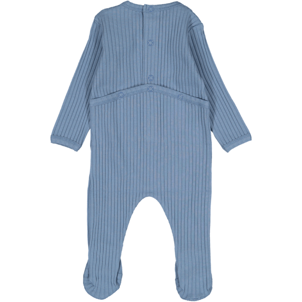 Blue Ribbed Footie