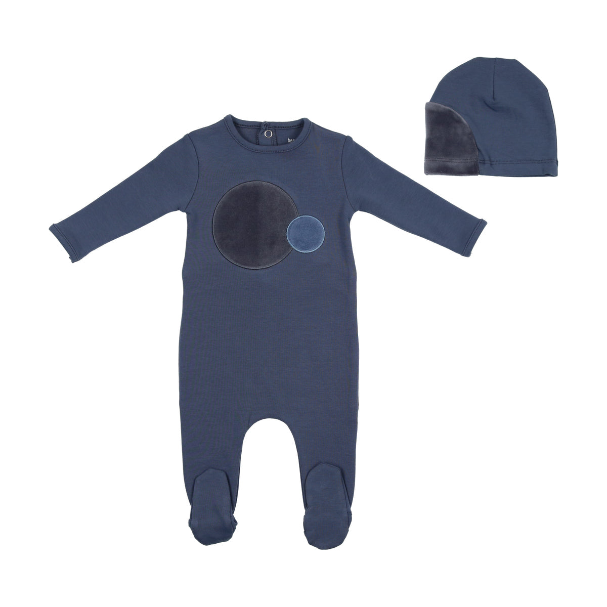 Blue Velvet Dot Layette Set