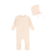 Blush Dainty Pointelle Footie and Bonnet