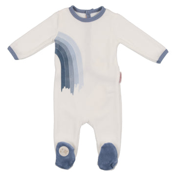 Ivory Blue Masterpiece Footie