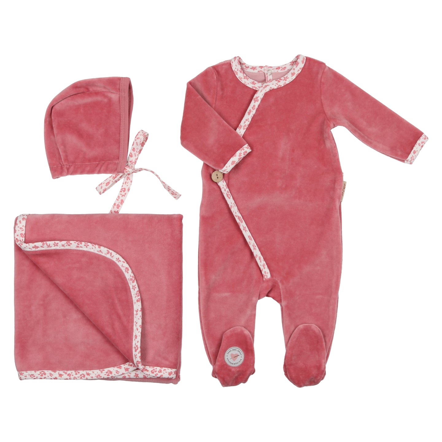 Pink Kimono Layette Set