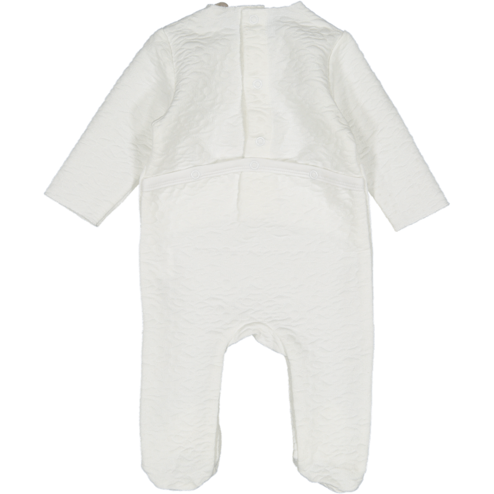 White Textured Footie