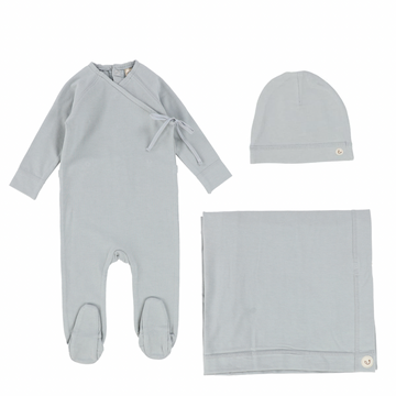 Dusty Blue Brushed Cotton Layette Set