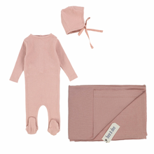 Pink Sand Ribbed Signature Layette Set