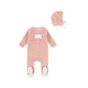 Pink Tea Party Footie and Beanie