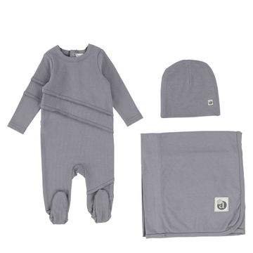 Soft Grey Cotton Layette Set