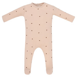 Pink Ribbed Acorn Footie