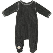 Charcoal Ribbed Outline Footie