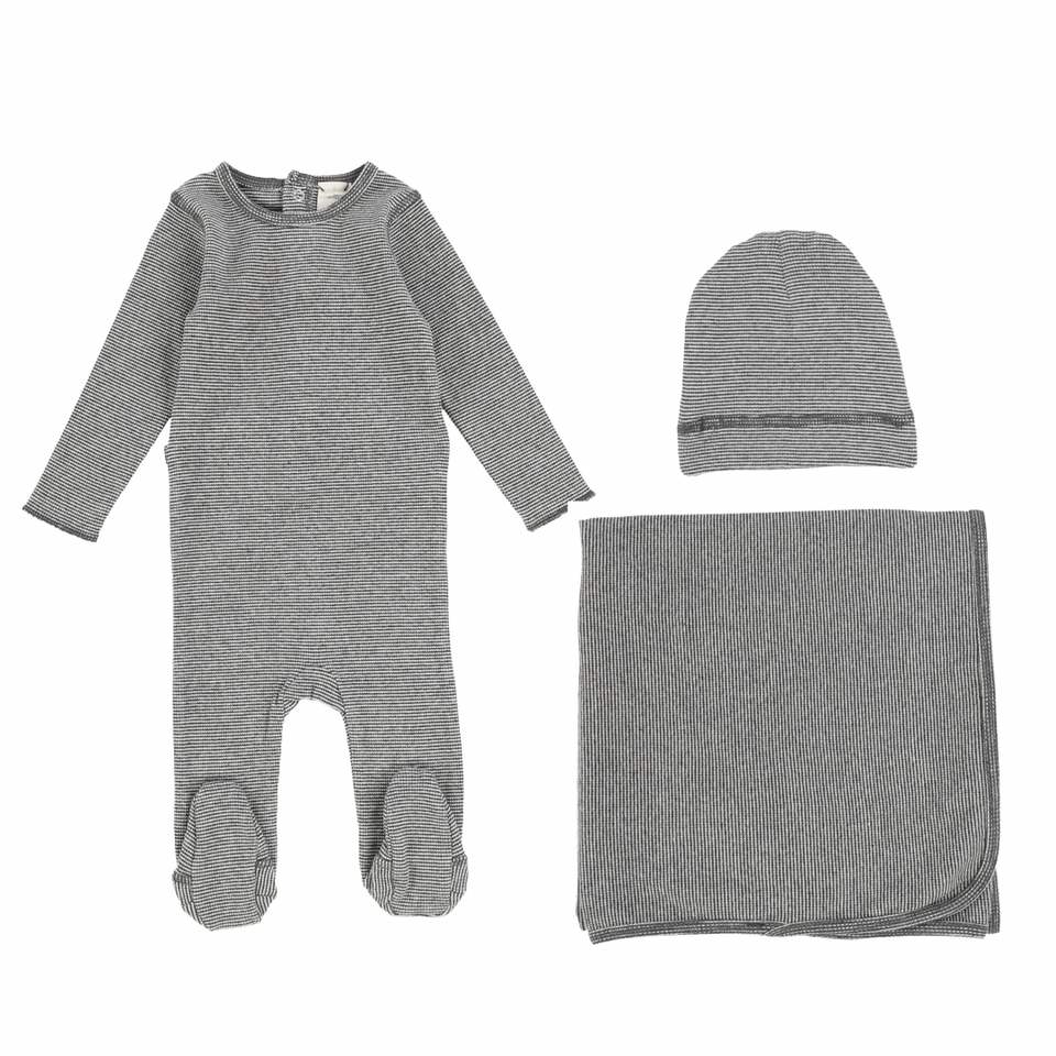 Black & White Stitch Layette Set