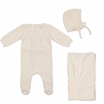 Light Ivory Classic Velour Layette Set