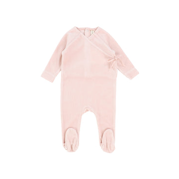 Light Pink Velour Wrap Footie