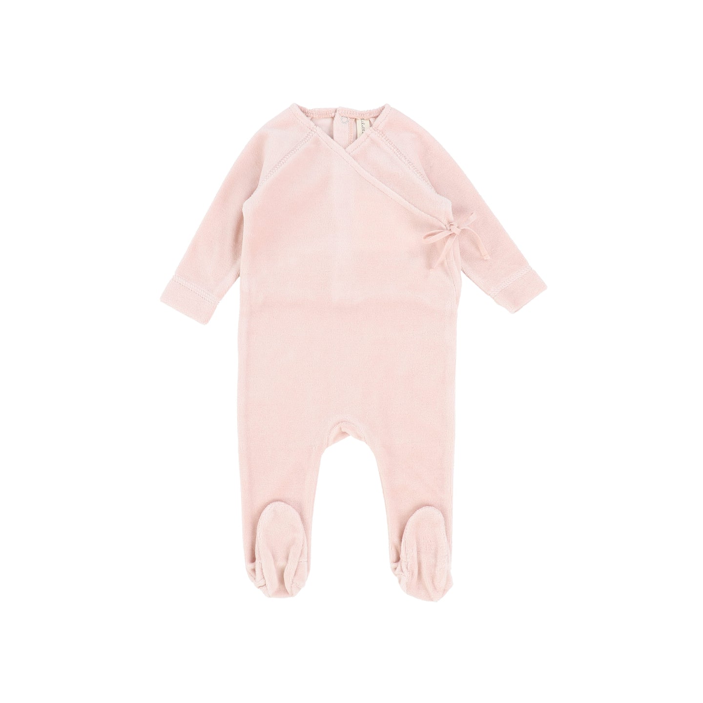 Light Pink Velour Wrap Footie