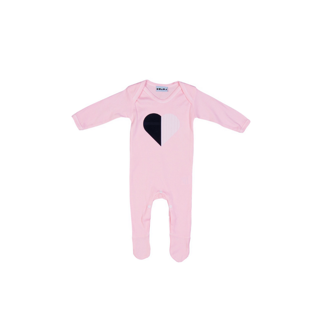Pink Heart Illusion Layette Set