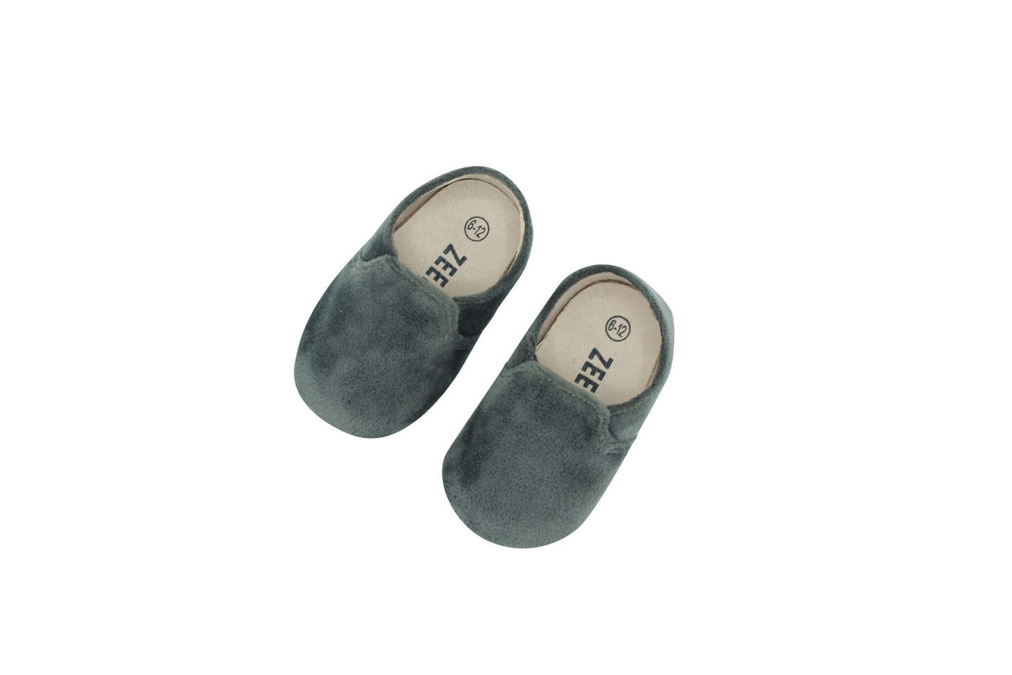 Grey Velvet Loafers