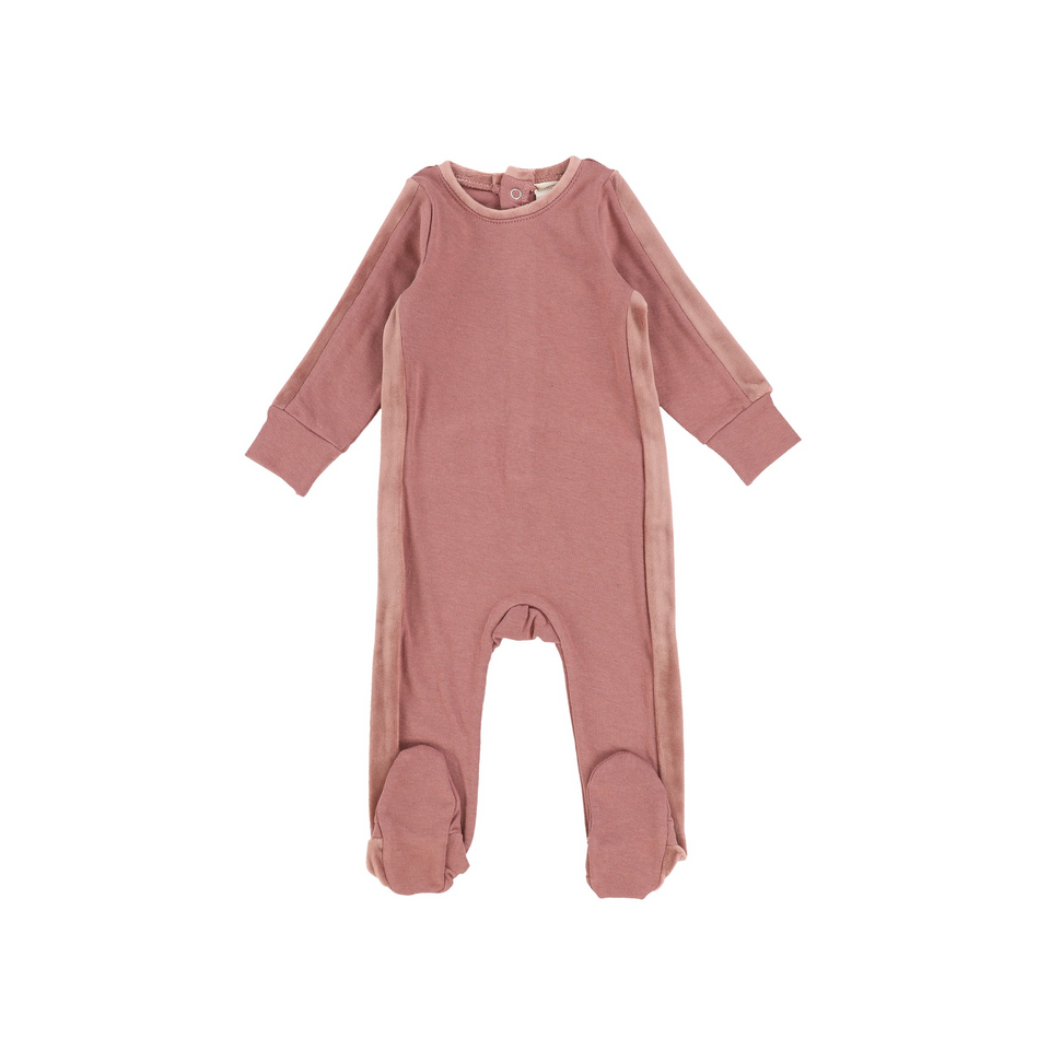 Mauve Velour Accent Footie