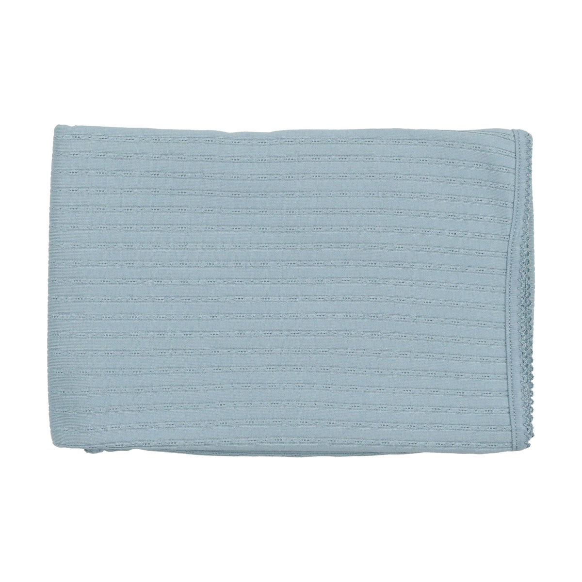 Blue Pointelle Button Layette Set