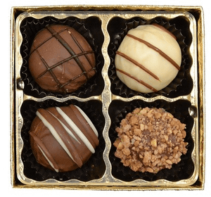 4 Pc Chocolate Truffle Box