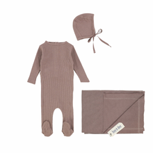 Coffee Ribbed Signature Layette Set