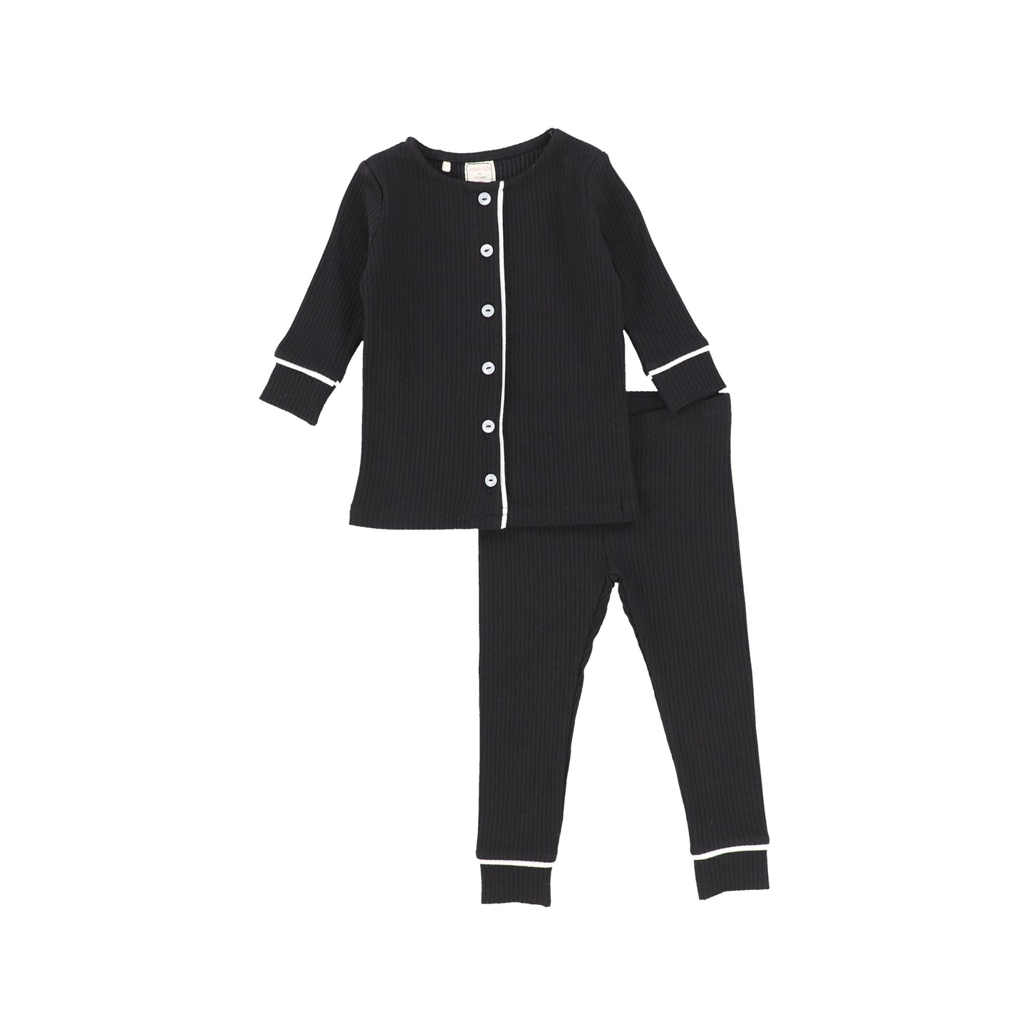Black Button Front Pajamas