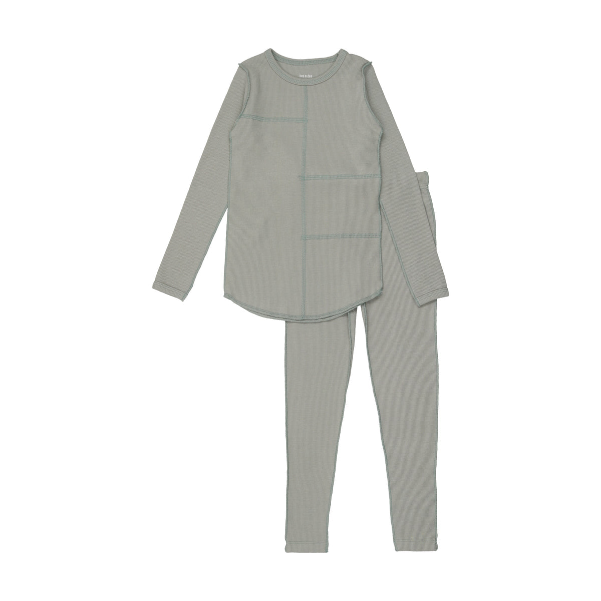 Jade Ribbed Open Stitch Pajamas