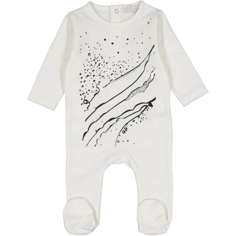 White Abstract Footie