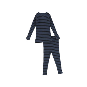 Blue/Black Striped Pajamas