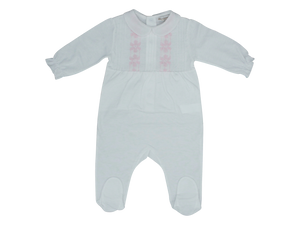 Pink Embroidered Layette Set