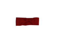 Red Ribbed Knot Headband