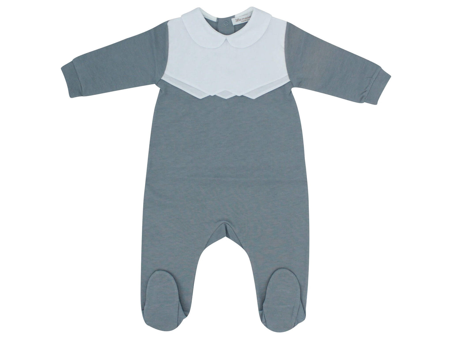 Grey Scalloped Layette Set