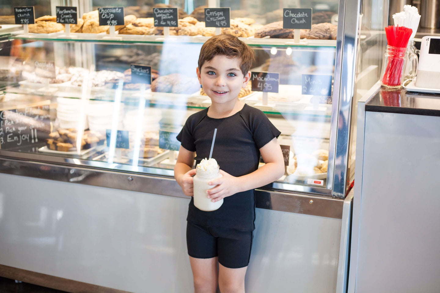 Black Ribbed 2 Piece Short Set