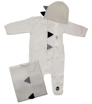 White Just Mod With Me Layette Set
